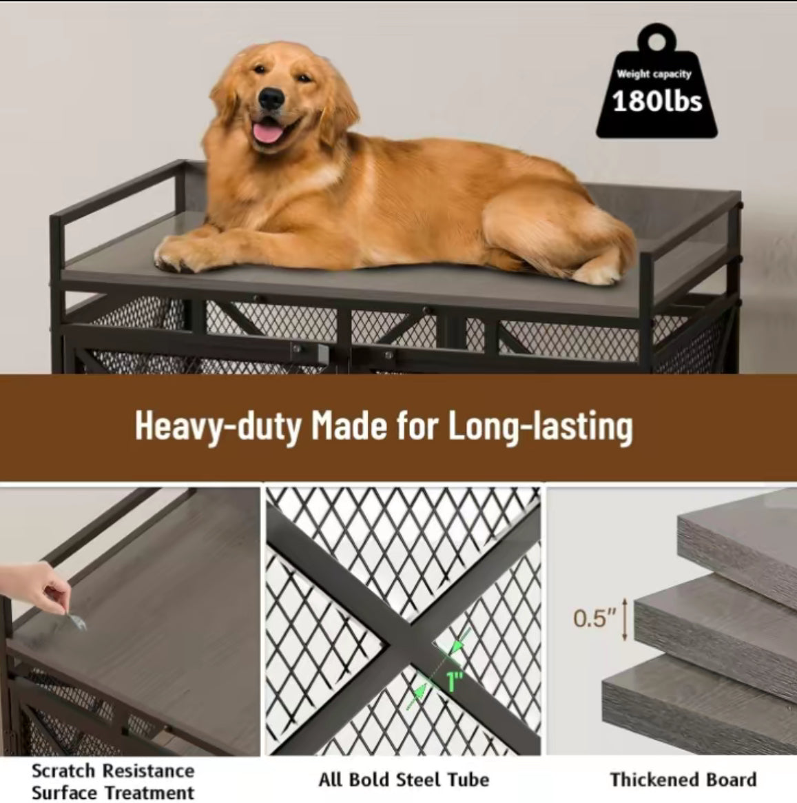 Retro X Single Dog Crate Furniture