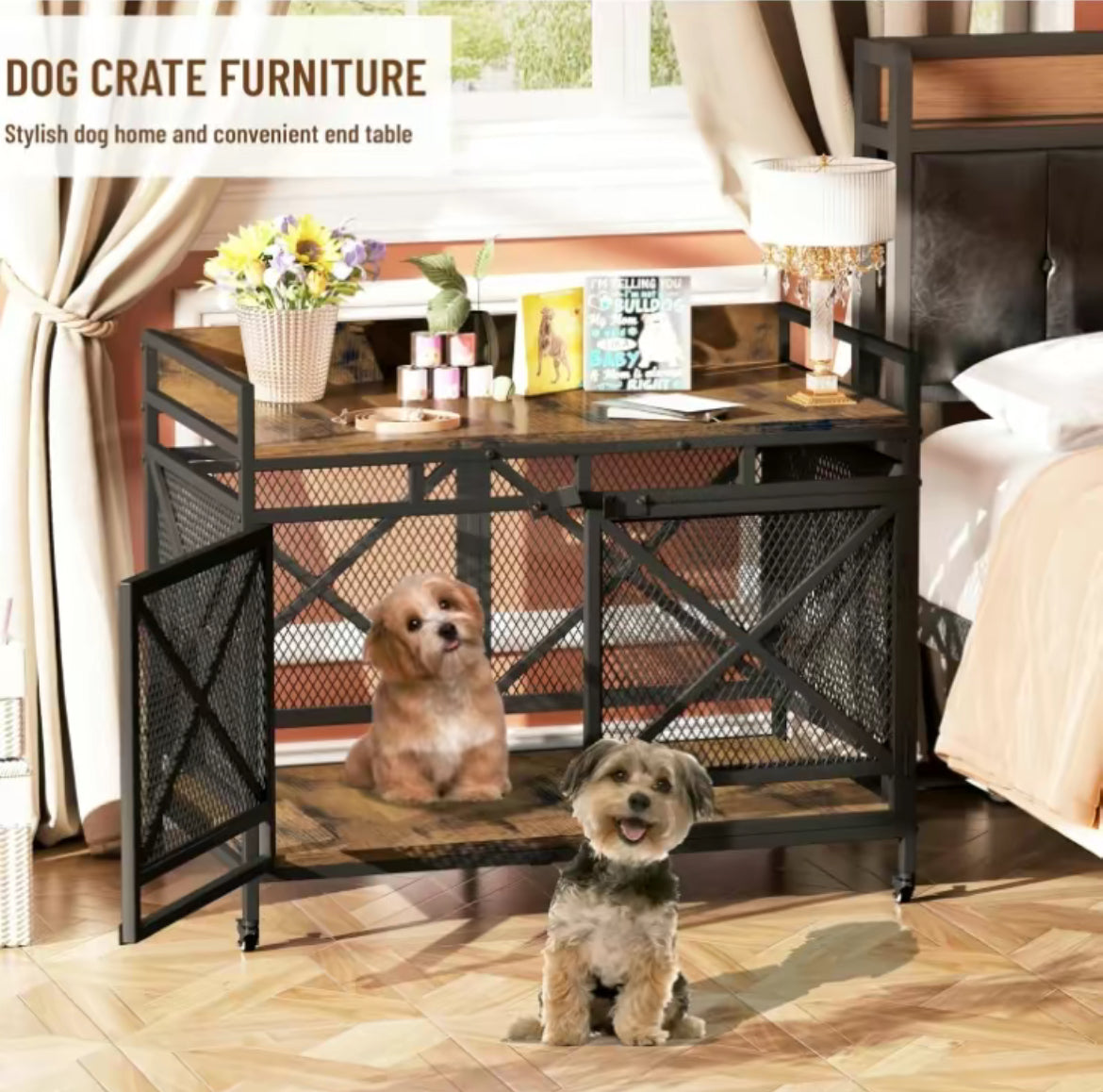 Retro X Single Dog Crate Furniture